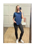 SUMMER IS HERE CREWNECK CUFF TSHIRT IN NAVY