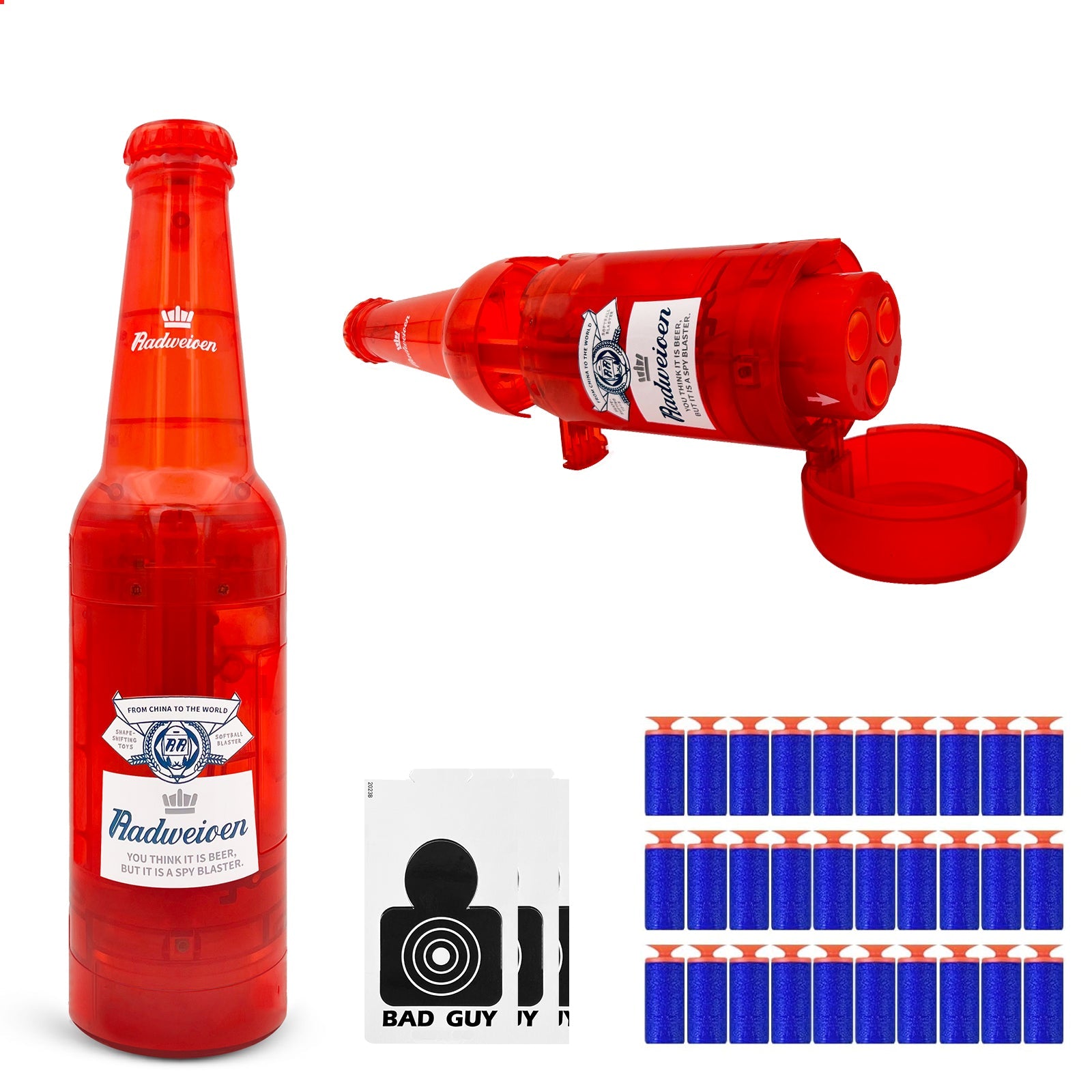 Drink Bottle Toy Gun with Foam Dart Bullets, Toy Foam Blaster Guns for Boy & Girl, Soda Blaster Guns Shooting Model,