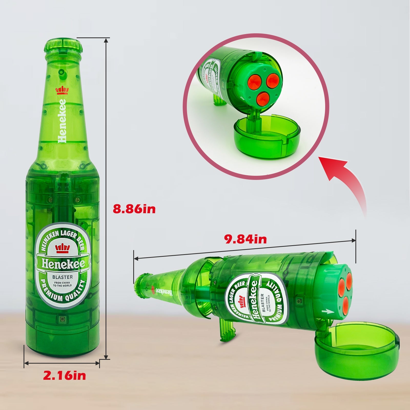 Drink Bottle Toy Gun with Foam Dart Bullets, Toy Foam Blaster Guns for Boy & Girl, Soda Blaster Guns Shooting Model,