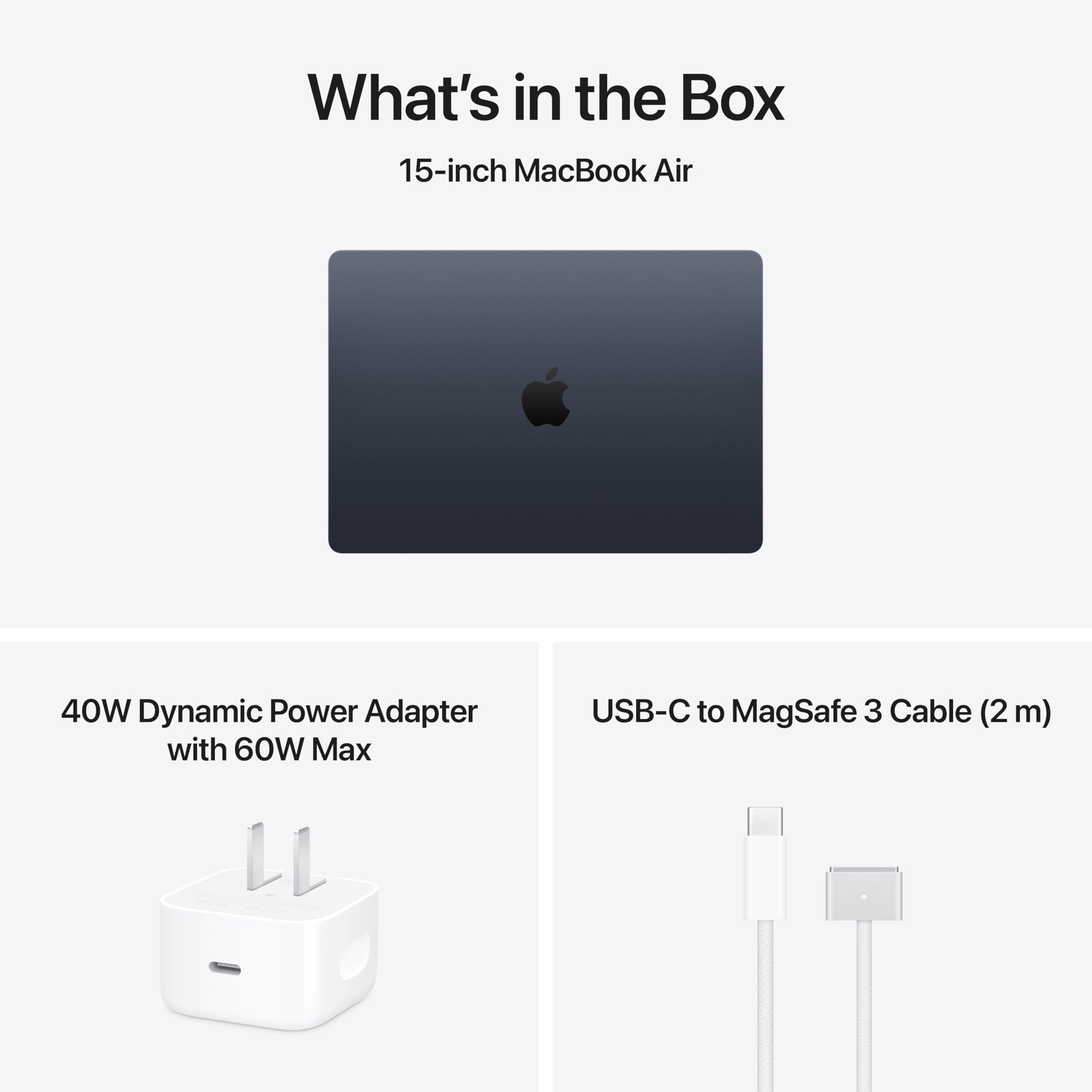 Apple 2026 MacBook Air 15-inch Laptop with M5 chip: Built for AI, 15.3-inch Liquid Retina Display, 16GB Unified Memory, 512GB SSD, 12MP Center Stage Camera, Touch ID, Wi-Fi 7; Midnight