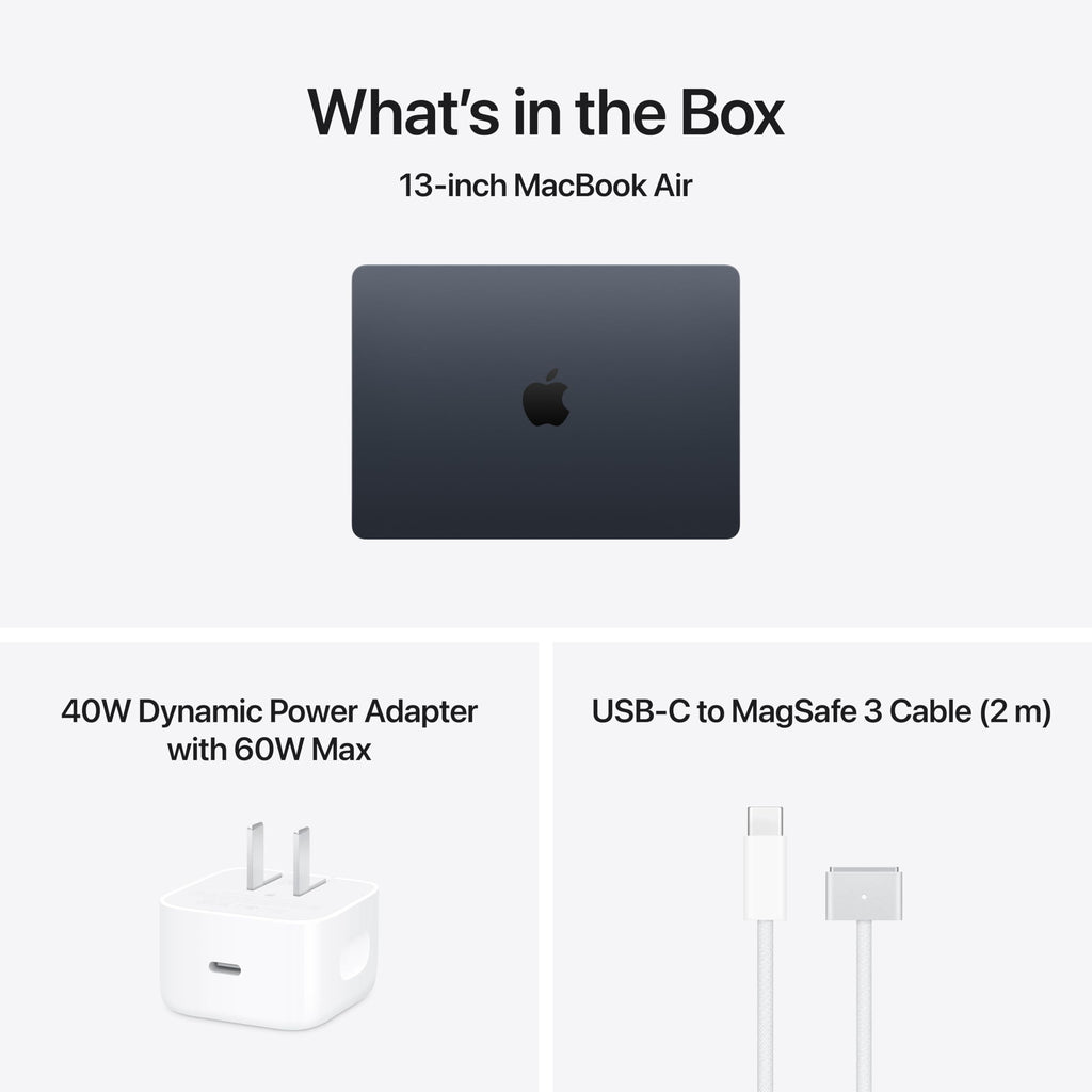 Apple 2026 MacBook Air 13-inch Laptop with M5 chip: Built for AI, 13.6-inch Liquid Retina Display, 16GB Unified Memory, 512GB SSD, 12MP Center Stage Camera, Touch ID, Wi-Fi 7; Midnight
