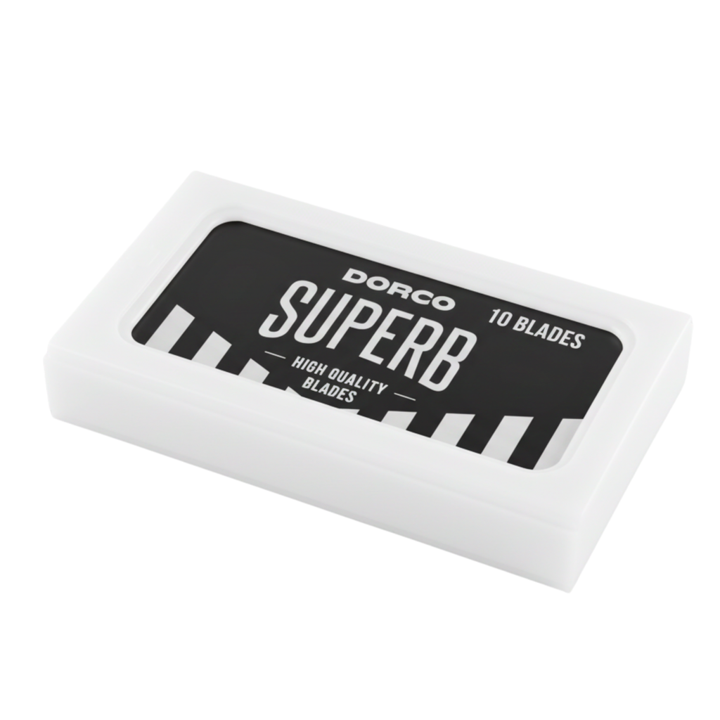 Dorco Superb Premium Blade Display, 10 Count Razor Blade Replacement Packs
