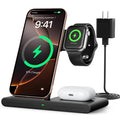 Travel Portable Wireless Fast Charger For Apple & Android Charging Station,3 In