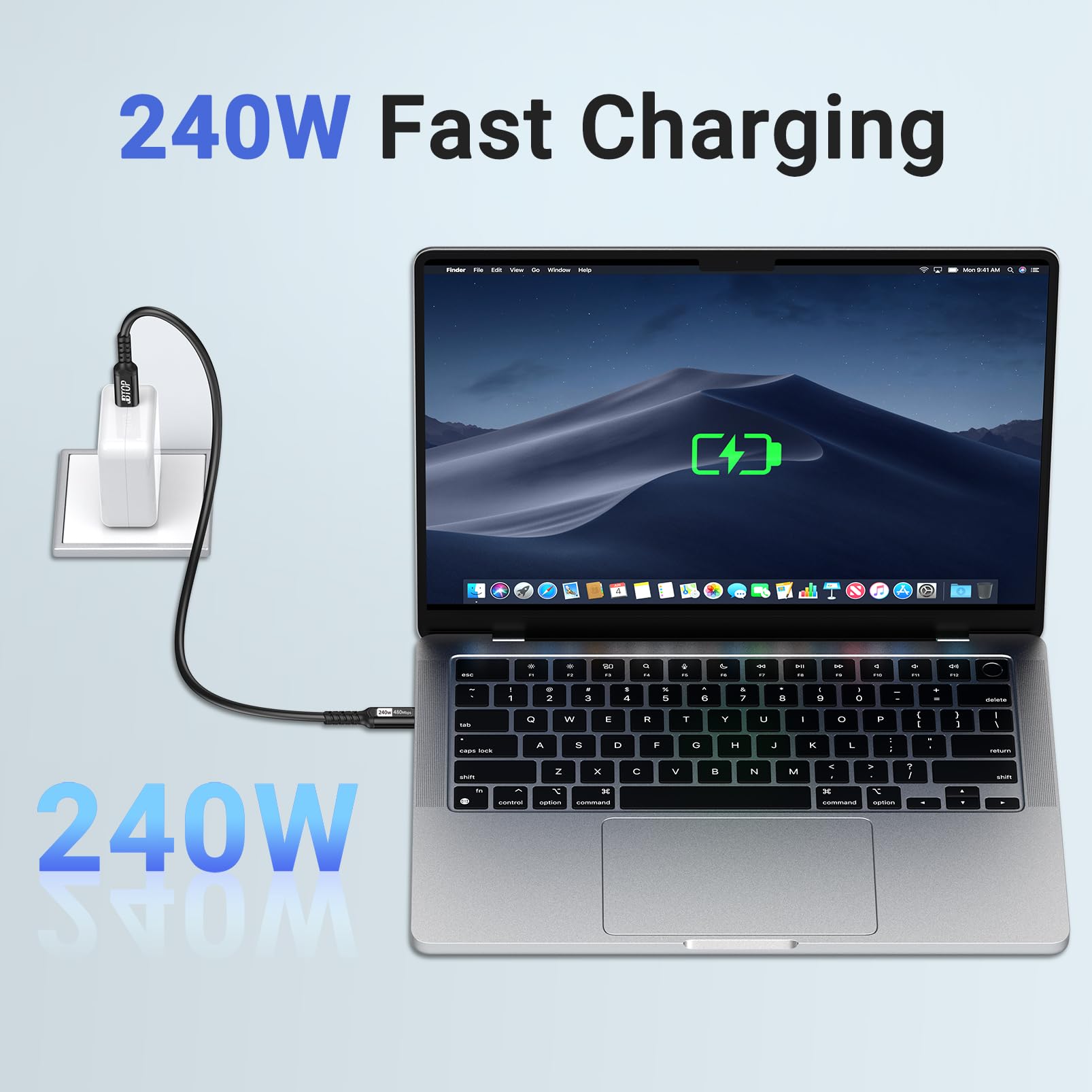 Fast Charging Usb C Cable(1.5Ft, 2Packs) Type C To C Cable Support Pd3.1, Qc 4.0