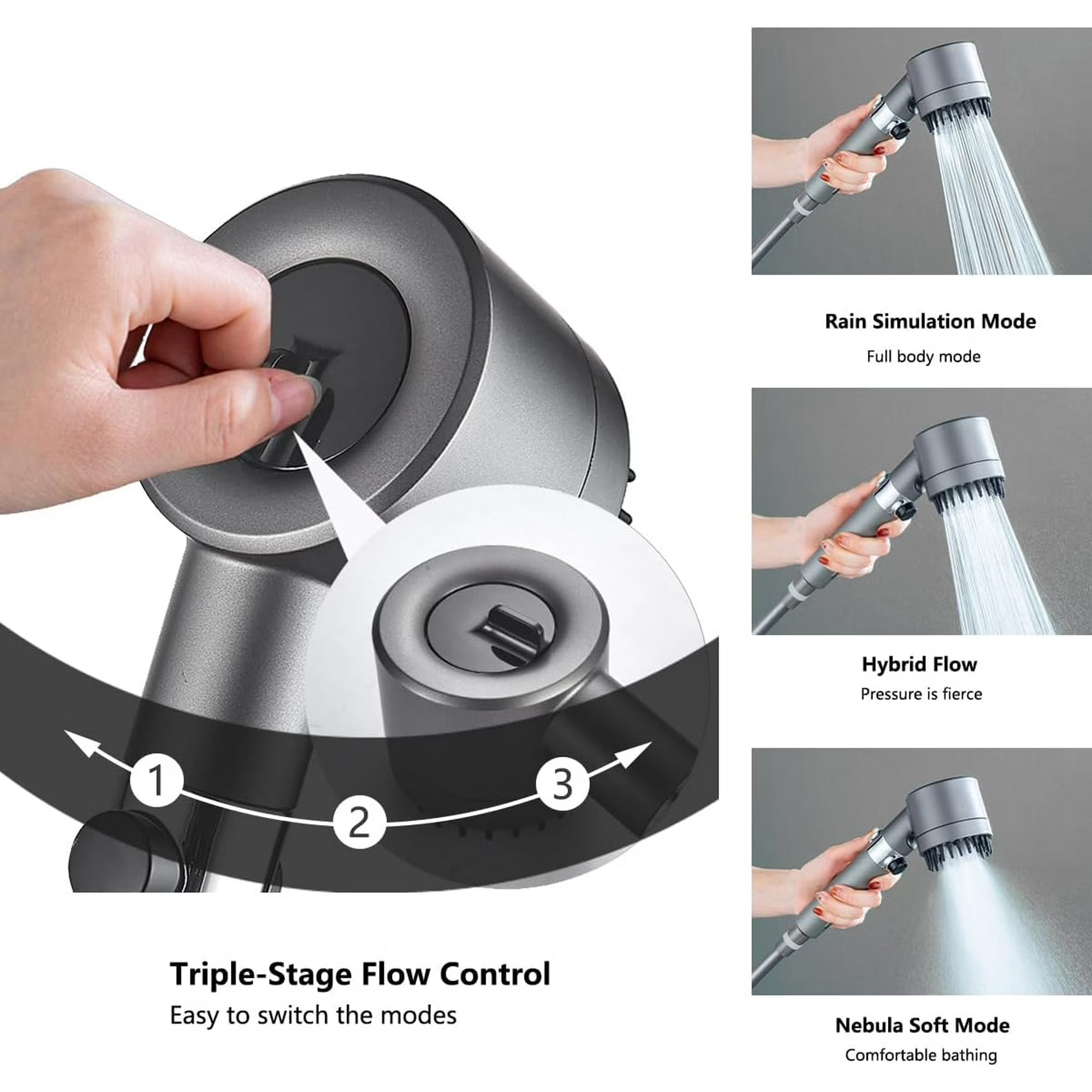 TURBO CHARGED FILTERED SHOWER HEAD