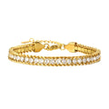 Amelia Sparkle Stack Adjustable CZ Chain Bracelet