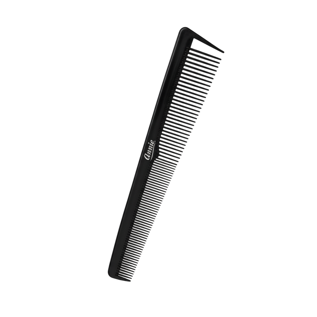Annie Section Barber Comb with Hook Tip, 1 Count, Black