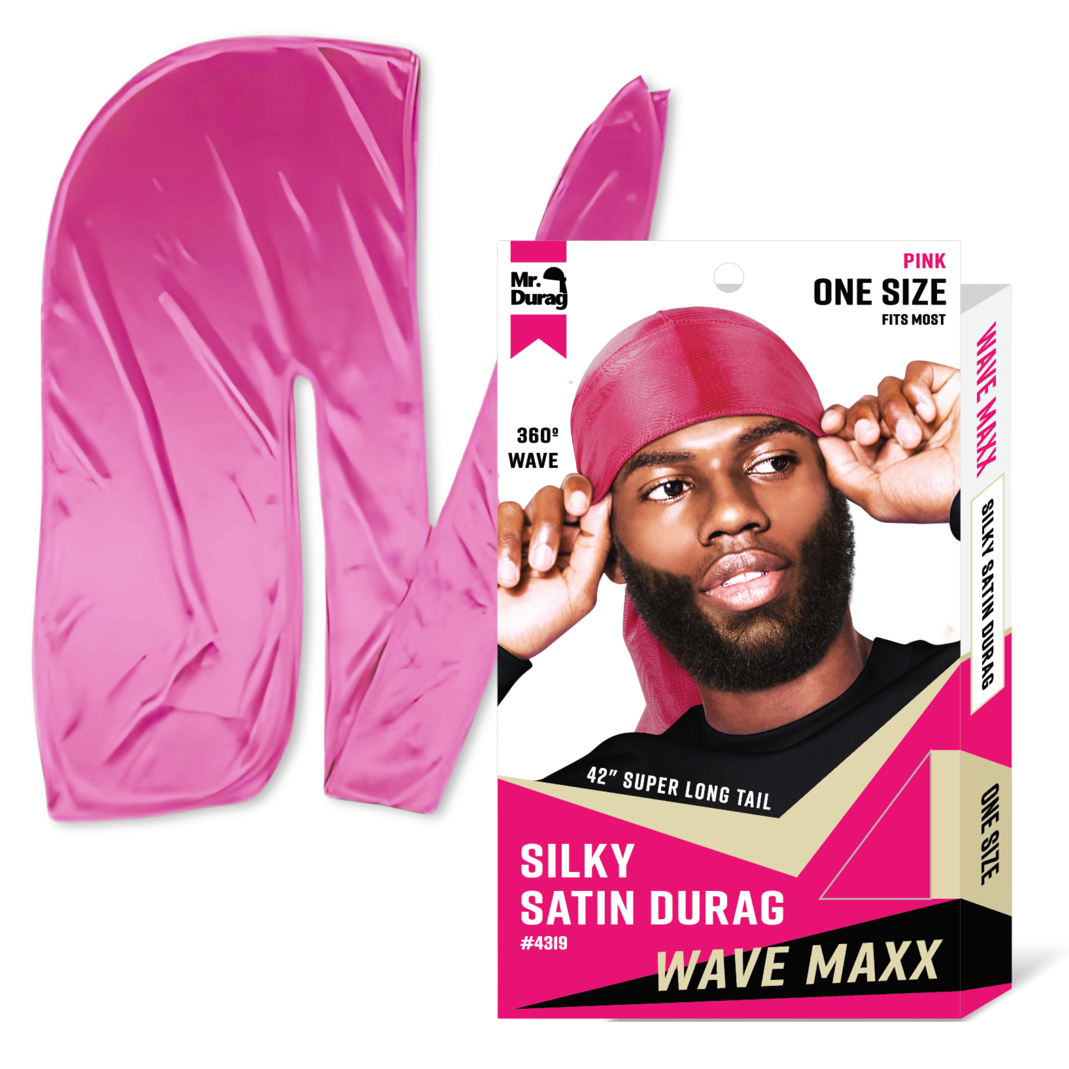 Mr. Durag Wave Maxx Silky Satin Durag, 1 Count, Assorted Vibrant
