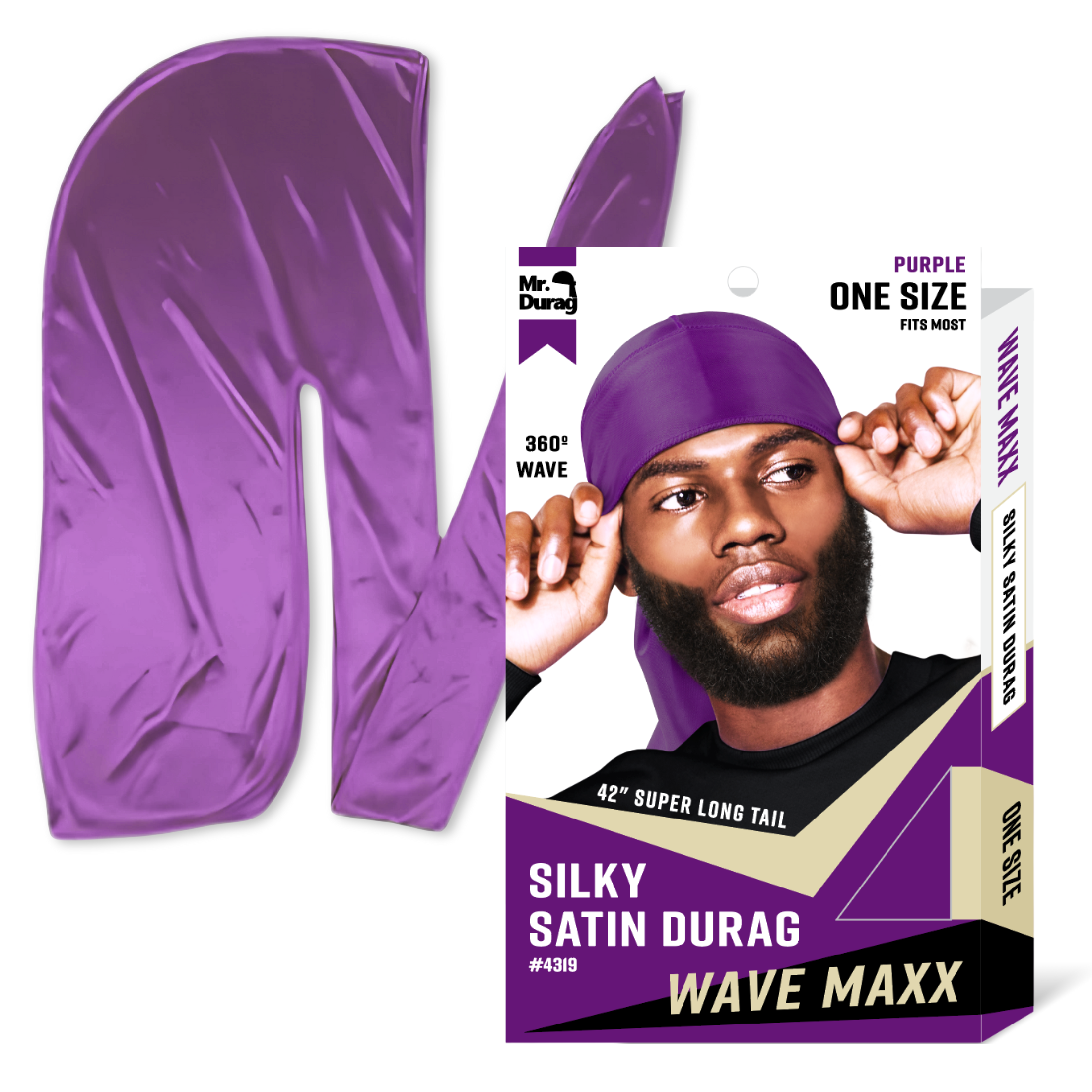 Mr. Durag Wave Maxx Silky Satin Durag, 1 Count, Assorted Vibrant