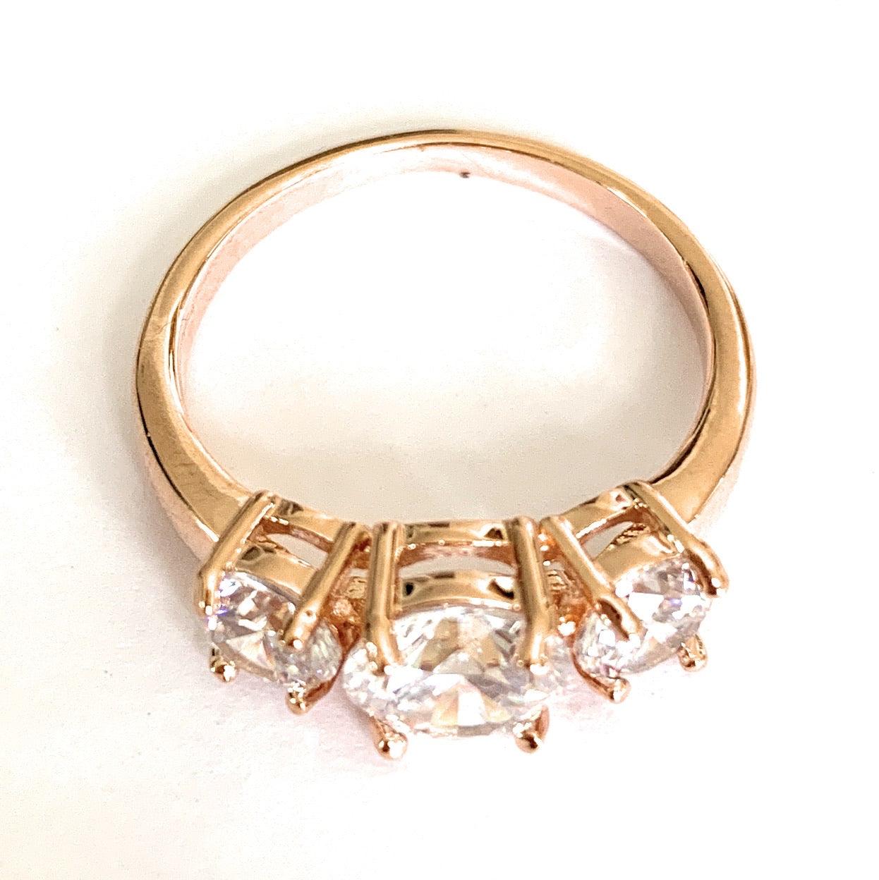Blair Three Stone Cubic Zirconia Ring