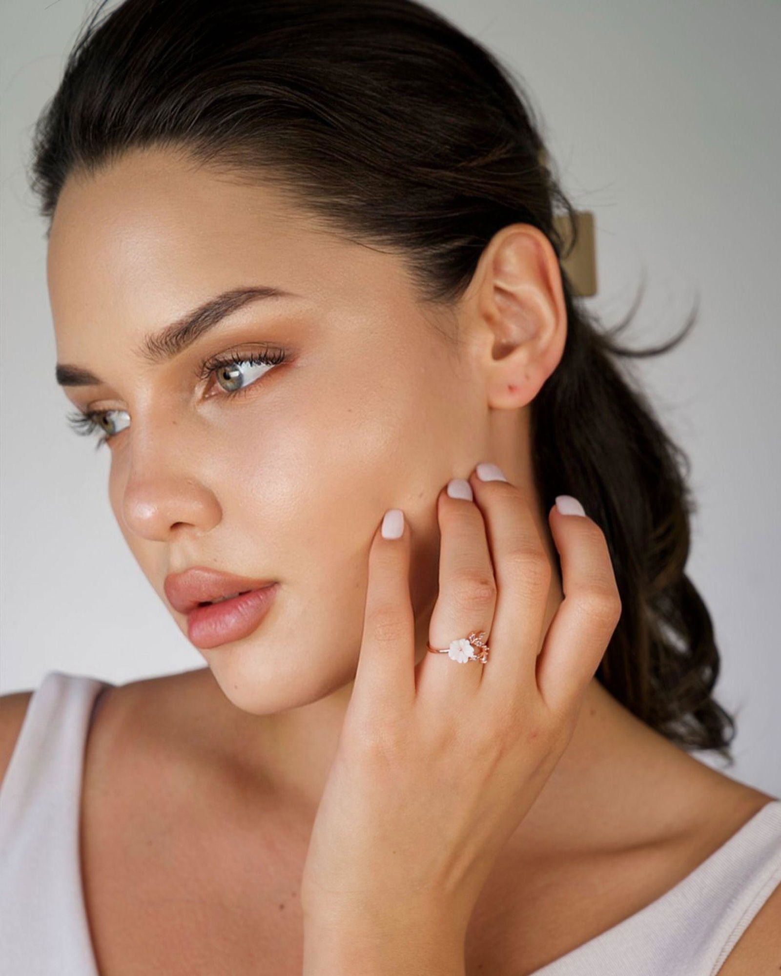 Cherry Blossom Adjustable Ring