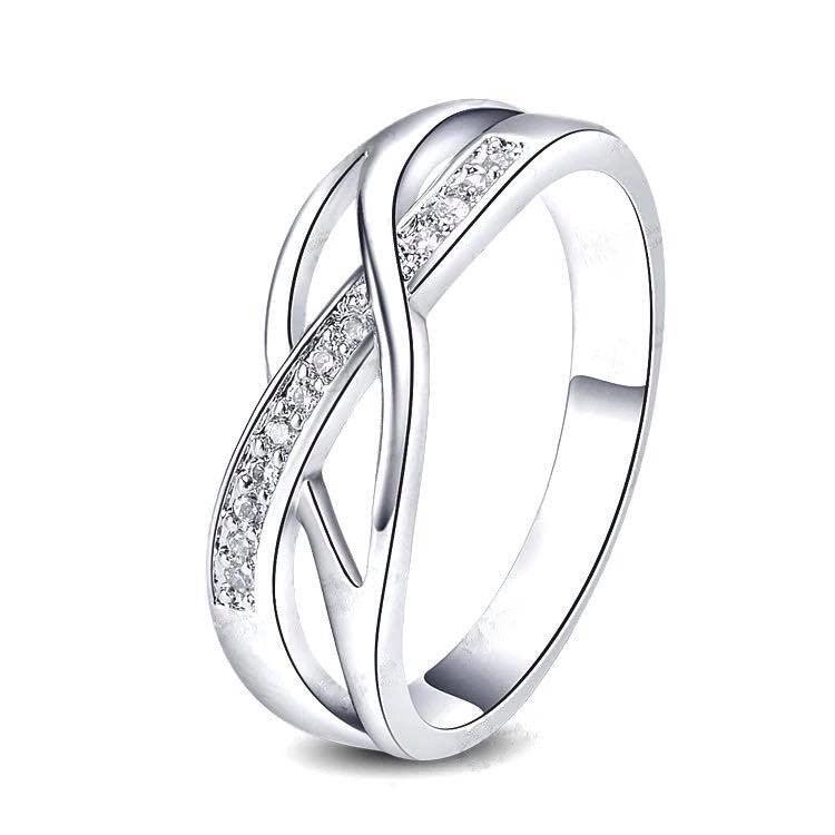 Crystal Braided Ring  Braided Ring