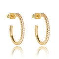 Cubic Zirconia Hoop Earrings