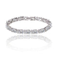 Cubic Zirconia Tennis Bracelet with Oval and Round Cut AAA+ Cubic Zirconia
