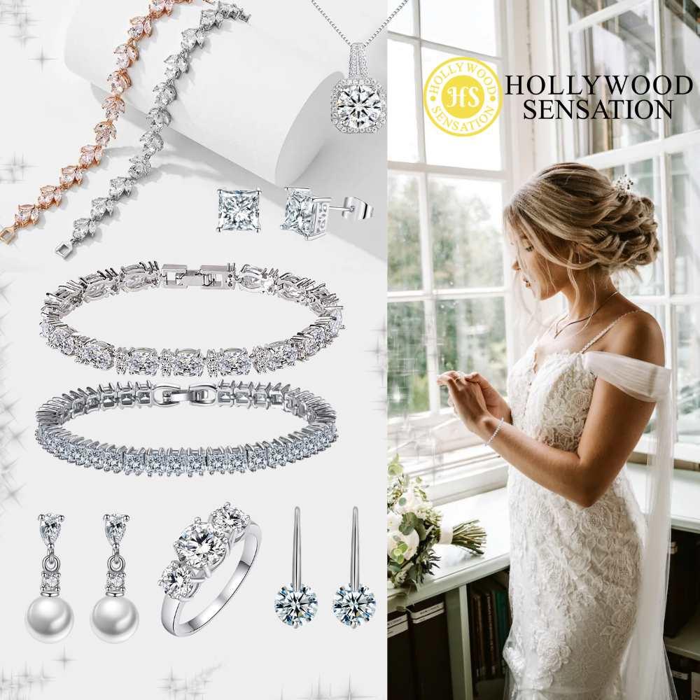 Cubic Zirconia Tennis Bracelet with Oval and Round Cut AAA+ Cubic Zirconia