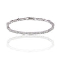 Dainty Cubic Zirconia Tennis Bracelet with Emerald and Round Cut AAA+ Cubic Zirconia