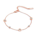 Dainty Bracelet with Five Cubic Zirconia Stones