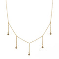 Drop Necklace with Five Cubic Zirconia Stone