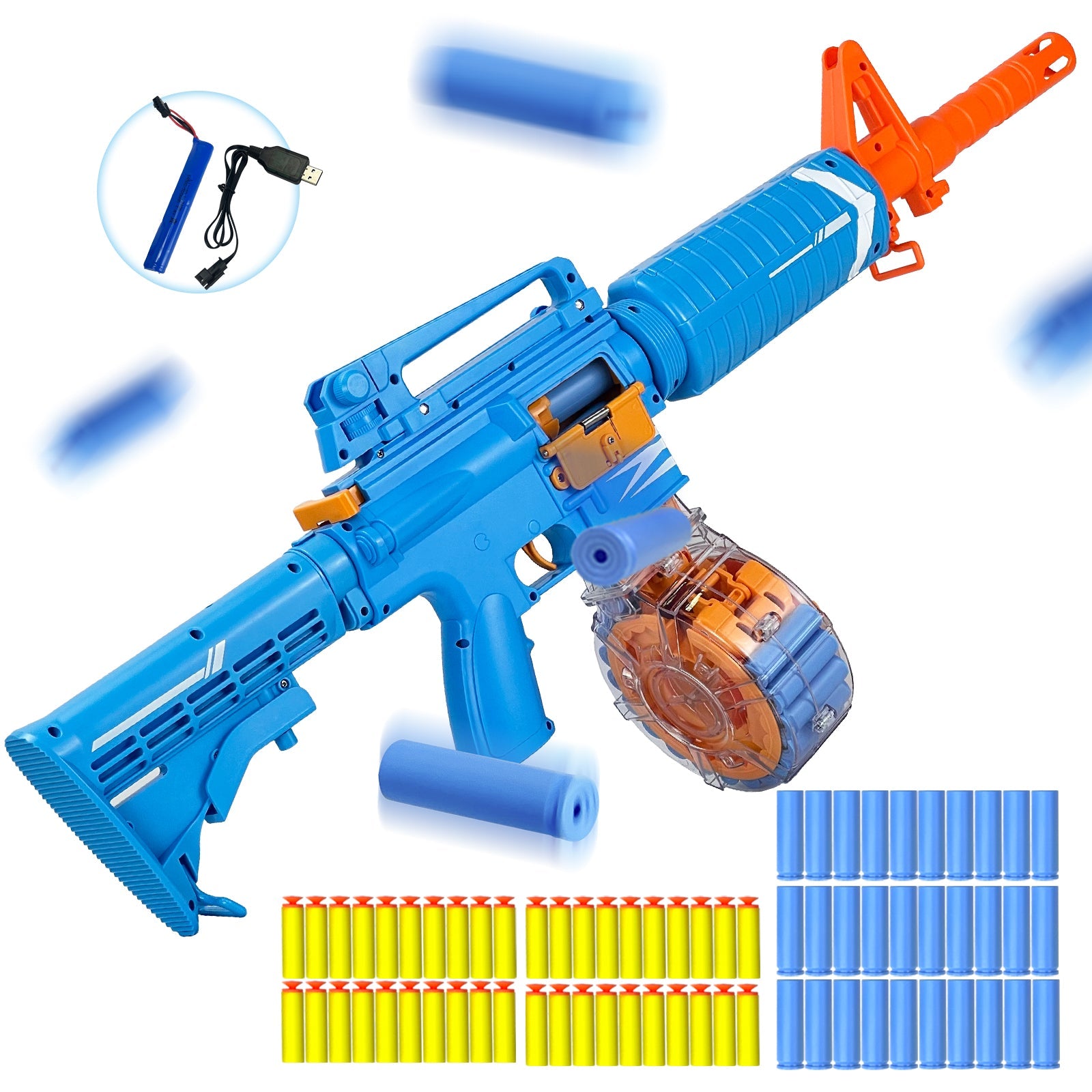 M16 Foam Dart Blaster – Semi-Automatic Electric Rifle with 22-Round Magazine & Shell Ejection