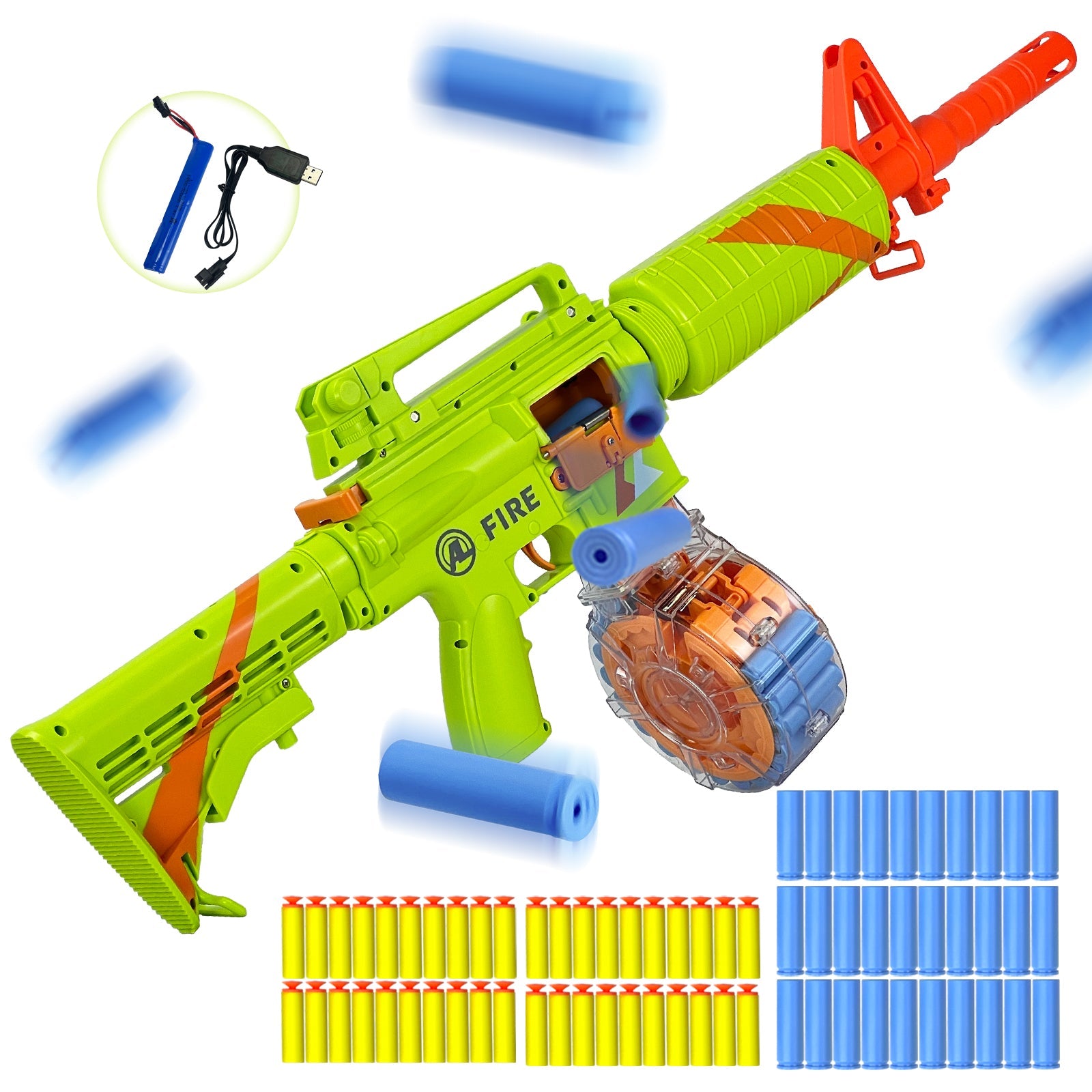 M16 Foam Dart Blaster – Semi-Automatic Electric Rifle with 22-Round Magazine & Shell Ejection