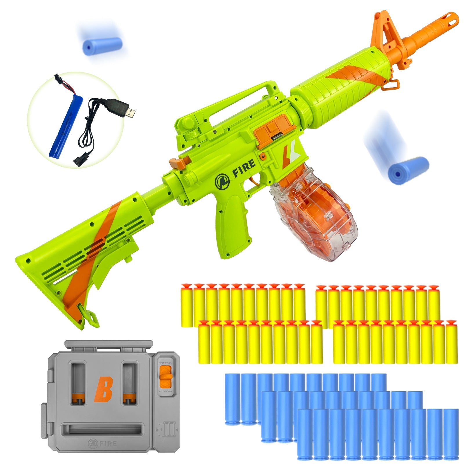 M16 Foam Dart Blaster – Semi-Automatic Electric Rifle with 22-Round Magazine & Shell Ejection