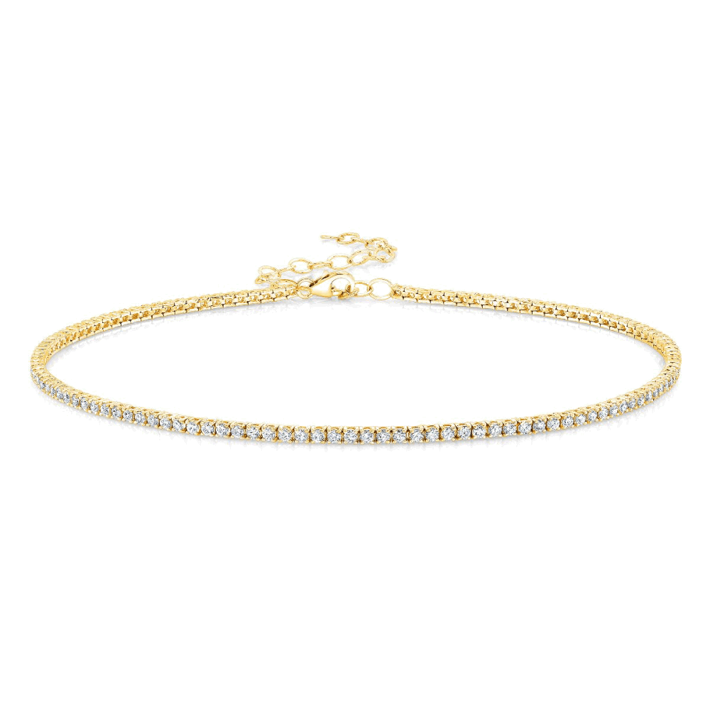 Elegant Cubic Zirconia Choker Tennis Necklace
