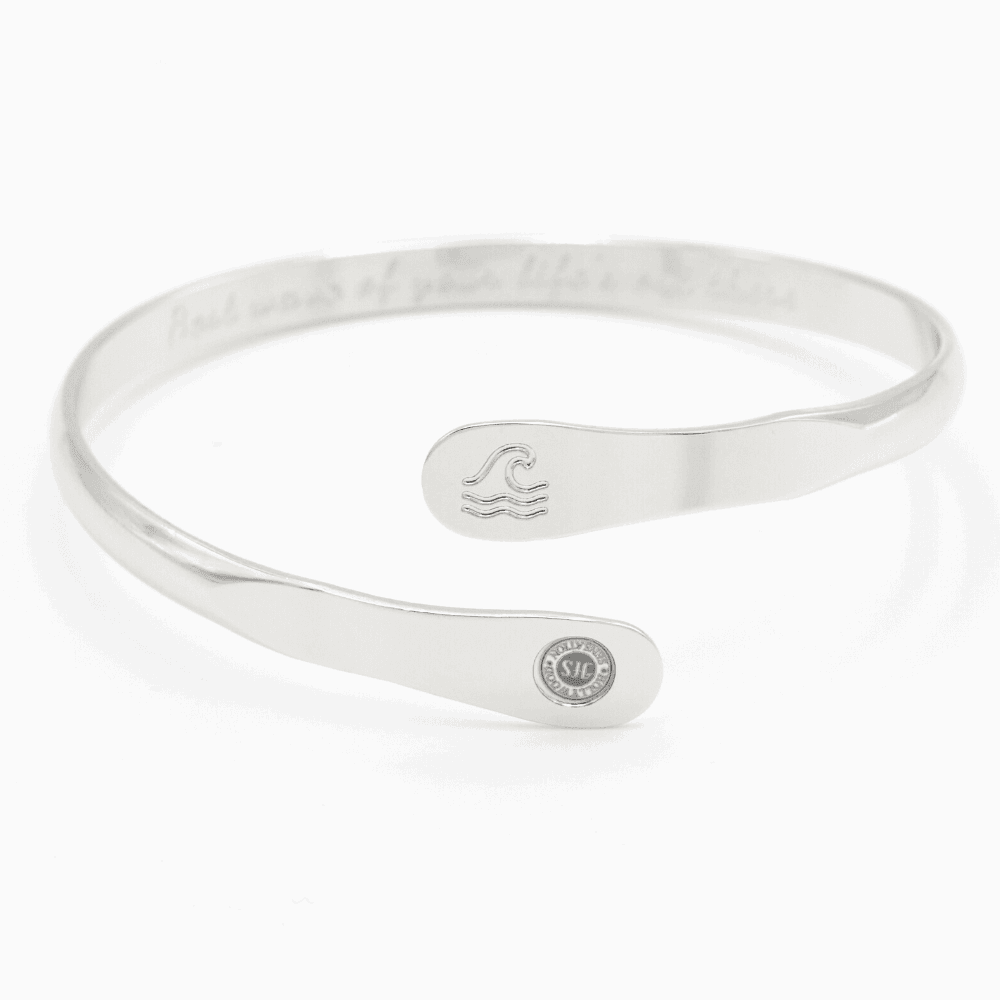 Engraved Wave Bracelets, Surfers Bracelets, Ocean Bracelets,  Engraved Best wave of your life's out there Bracelets
