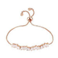 Cubic Zirconia Tennis Bracelet with  Adjustable Spring Clasp