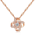 Knot Necklace With Cubic Zirconia Stones