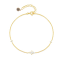 Lunar Bliss Dainty Cable Chain Bracelet with Marquise, Pear, and Round Cut Cubic Zirconia Accents
