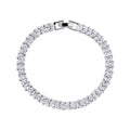 Marquise and Pear Cut Cubic Zirconia Tennis Bracelet White Diamond Cubic Zirconia