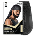 Mr. Durag Silky Satin Strap Day & Night Braid Cap, 1 Count, Black
