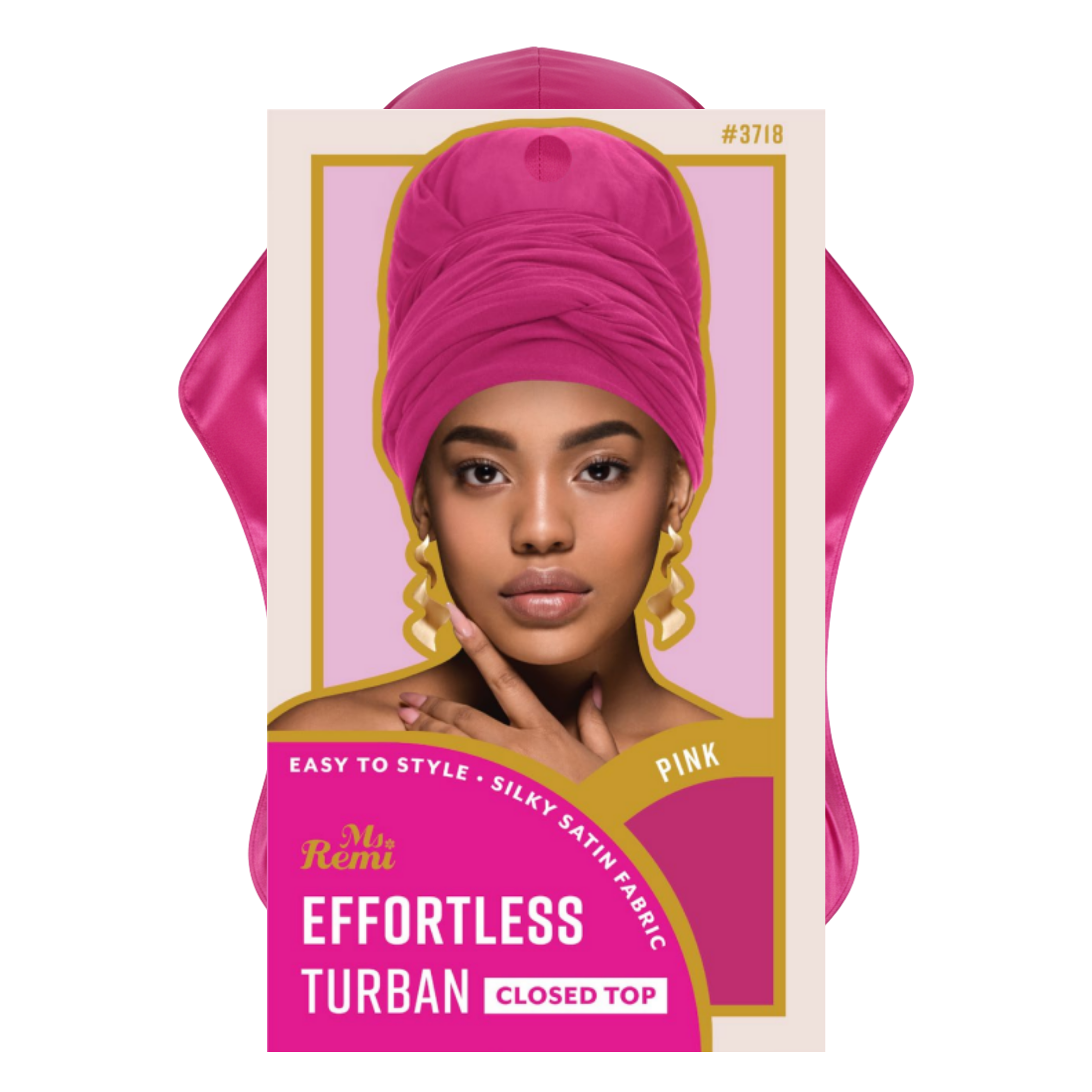 Ms. Remi Effortless Turban Scarf Close Top, 1 Count, Pink & Rose
