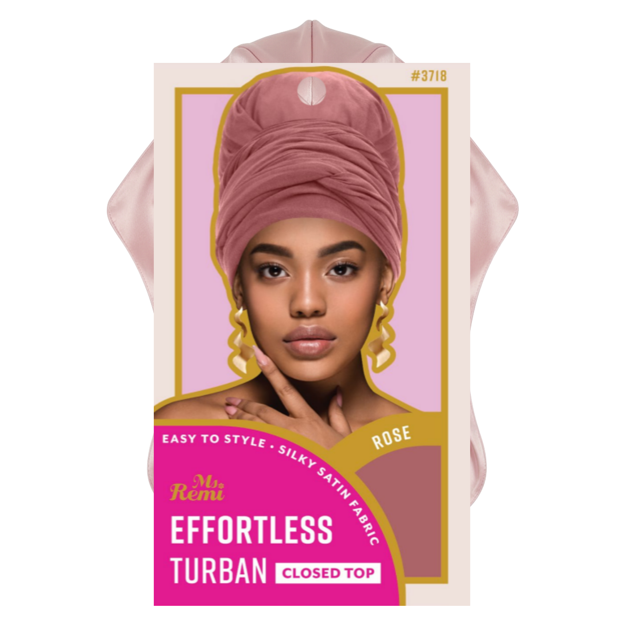Ms. Remi Effortless Turban Scarf Close Top, 1 Count, Pink & Rose