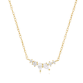 Mystique Delicate Necklace with Pear and Round Cut Cubic Zirconia