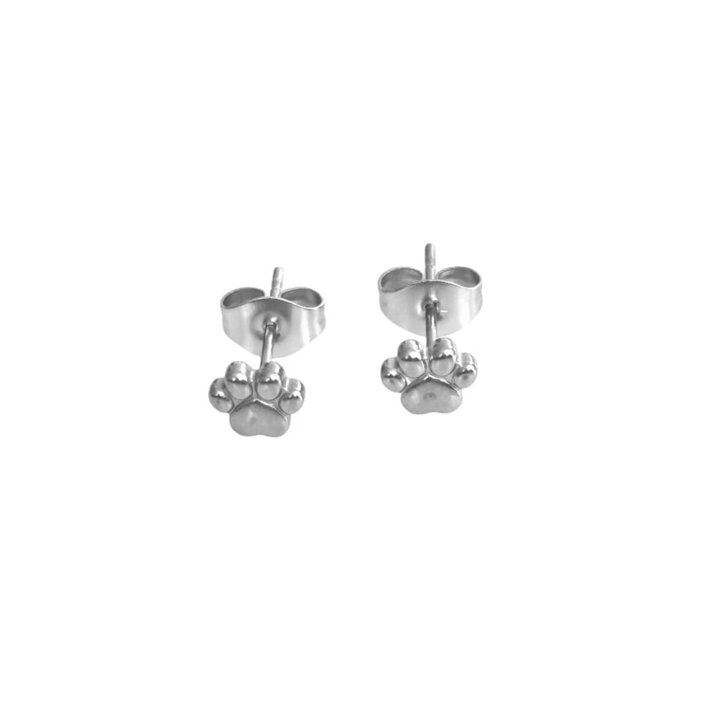 Pawfect Mini Paw Print Stud Earrings
