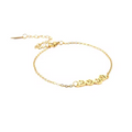 Pawsy Daisy Paw Print Link Chain Bracelet