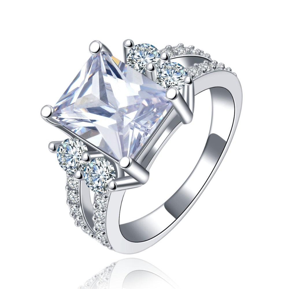 Princess Cut Cubic Zirconia Ring