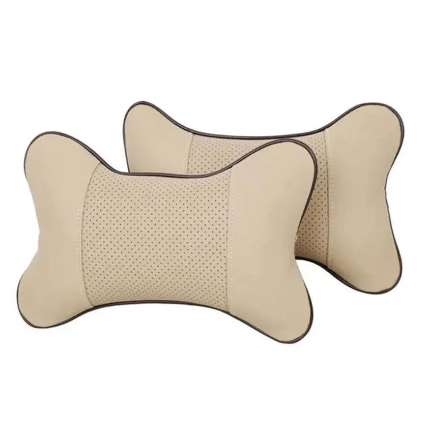 Car Neck Pillow – PU Leather Headrest Cushion for Comfort