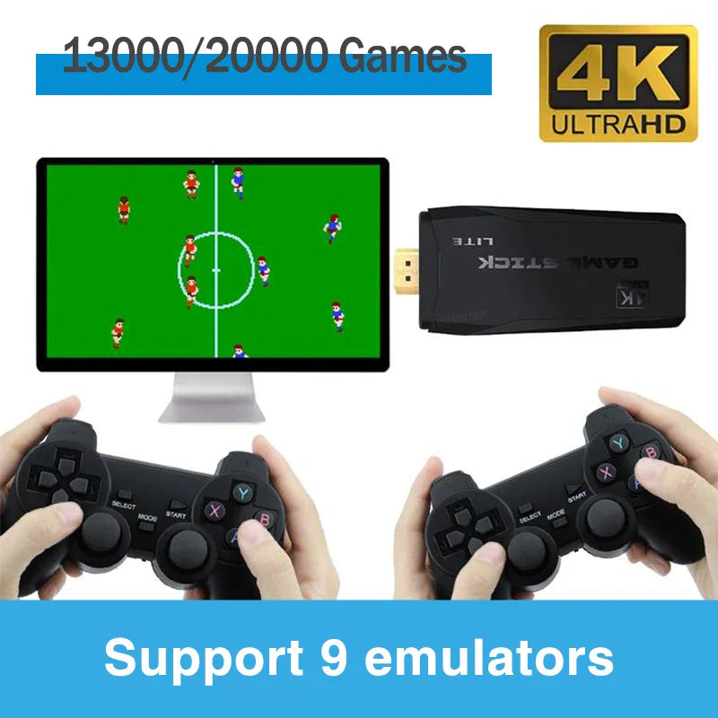 20000 Games Mini Game Console – 4K HD Retro Handheld TV Stick