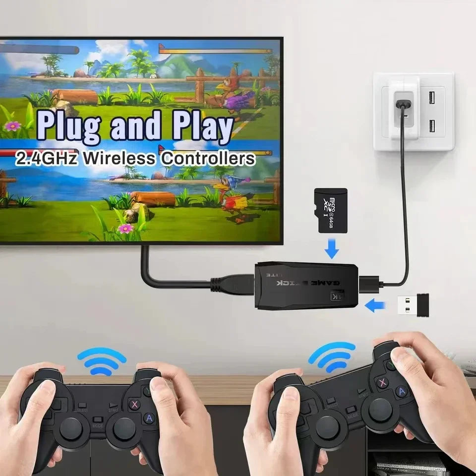 20000 Games Mini Game Console – 4K HD Retro Handheld TV Stick
