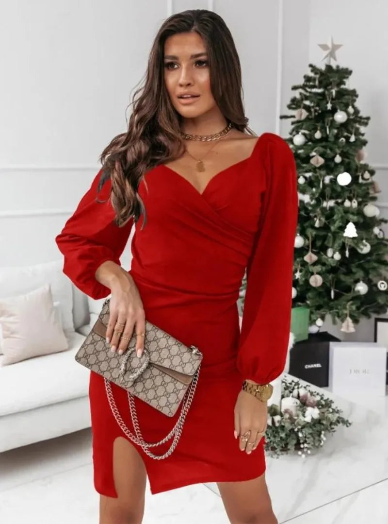Women's Clothing  Autumn and Winter New Fashion Commuter V-neck