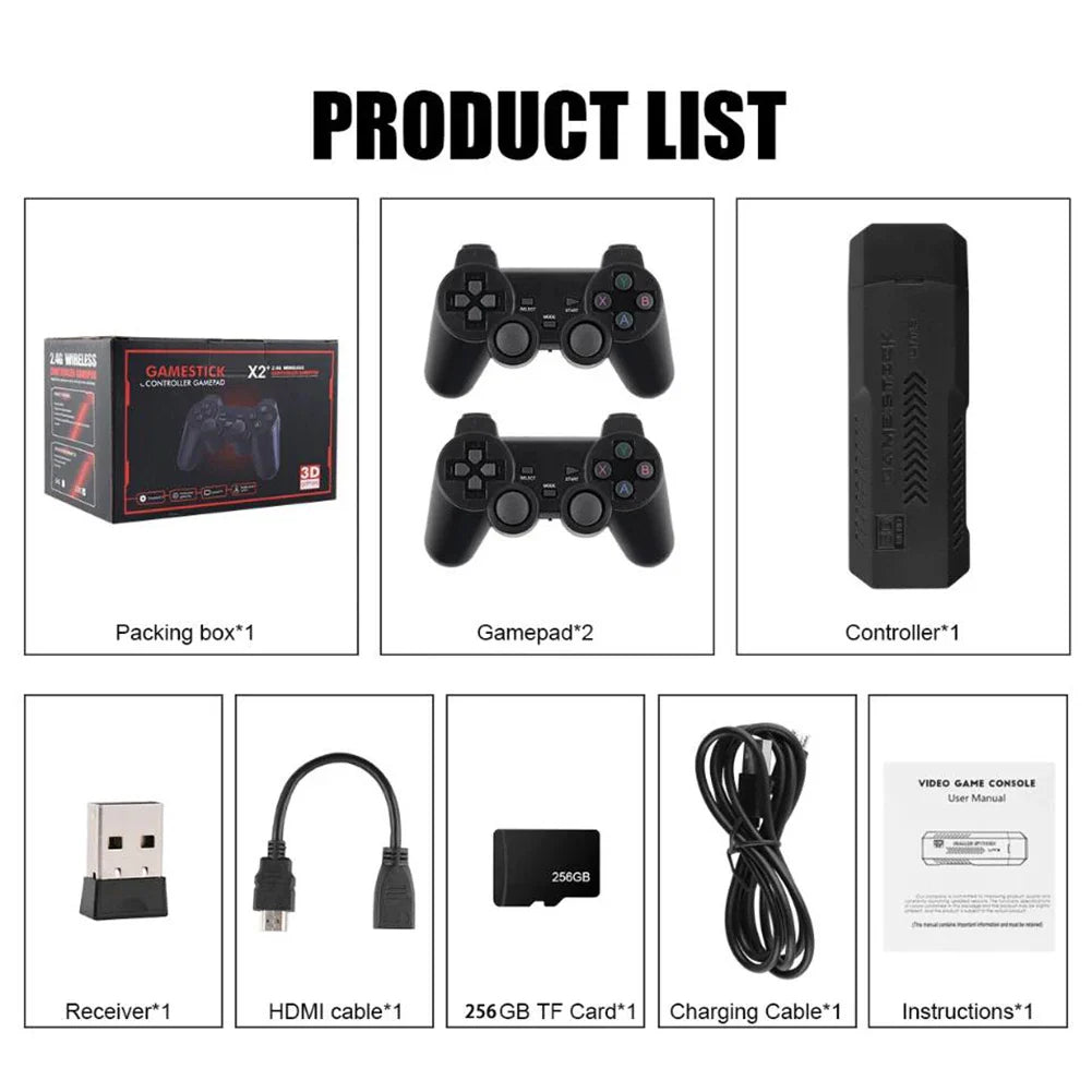 58000 Games Handheld Console – 256GB 4K TV Wireless Gamepad