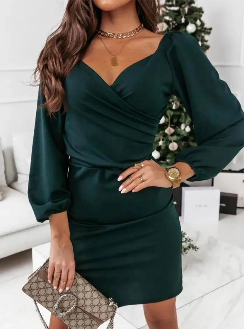Women's Clothing  Autumn and Winter New Fashion Commuter V-neck