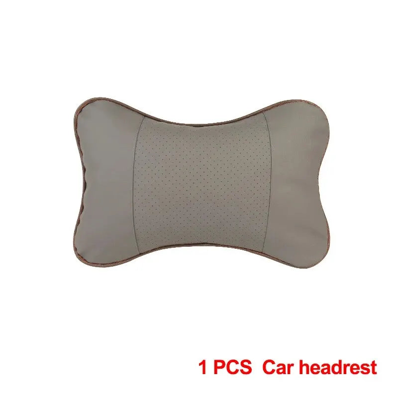 Car Neck Pillow – PU Leather Headrest Cushion for Comfort