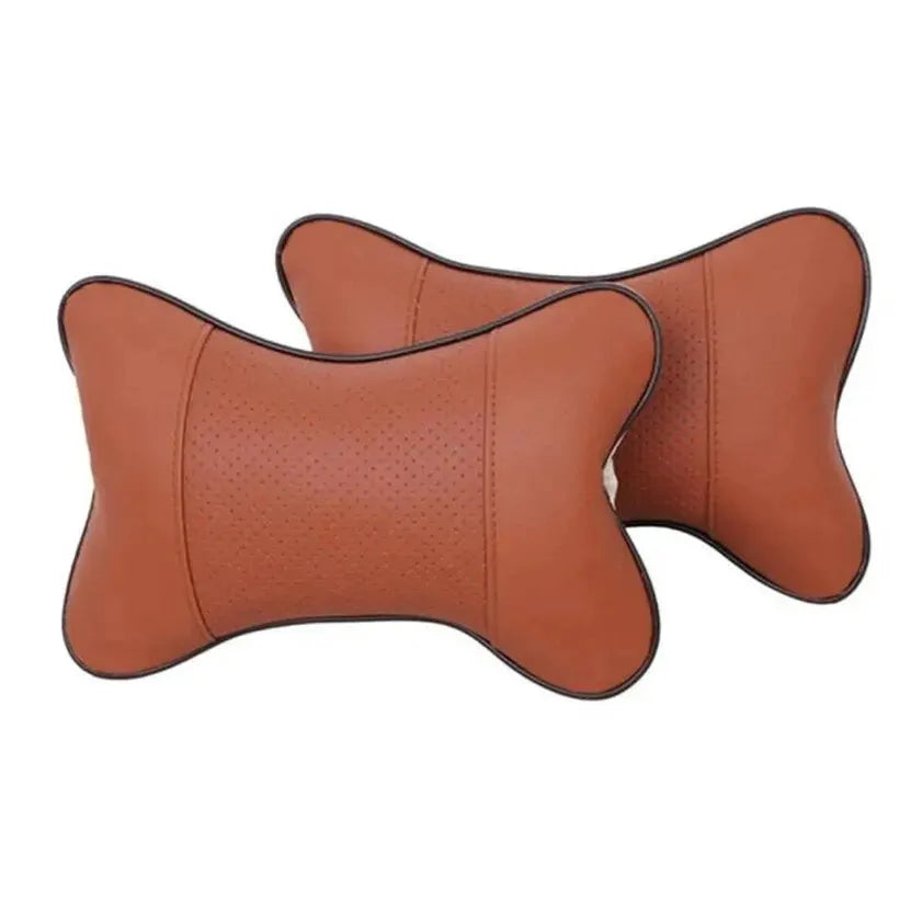 Car Neck Pillow – PU Leather Headrest Cushion for Comfort