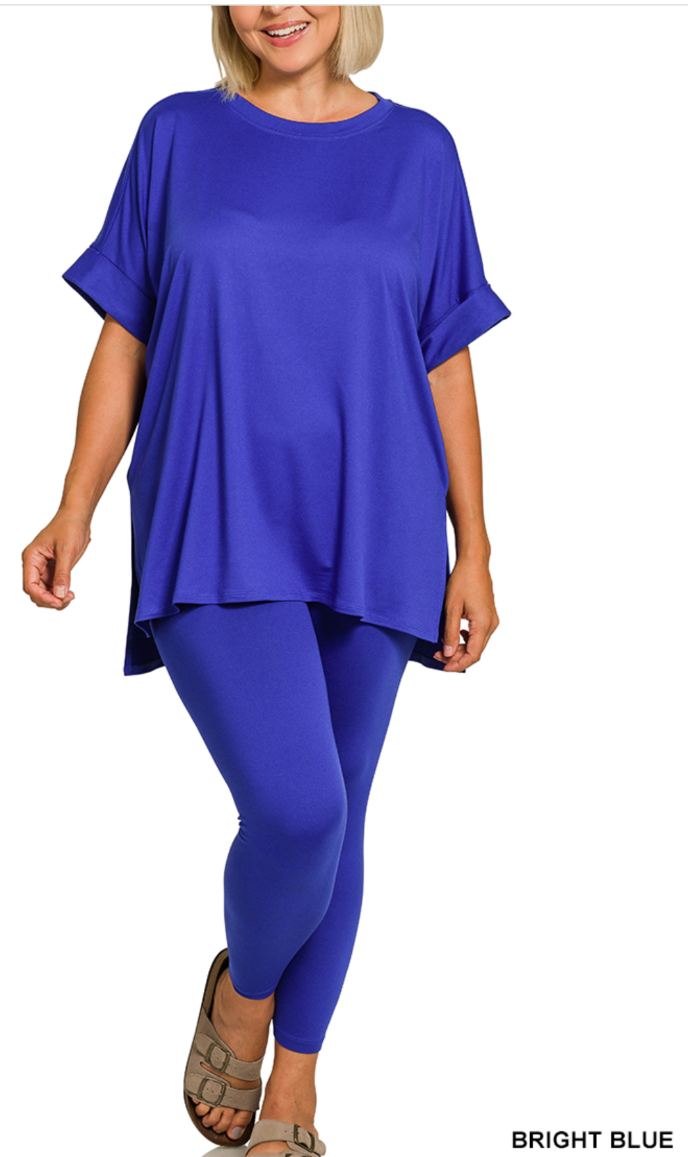 BRUSHED DTY MICROFIBER LOUNGEWEAR SET - REGULAR AND PLUS SIZE