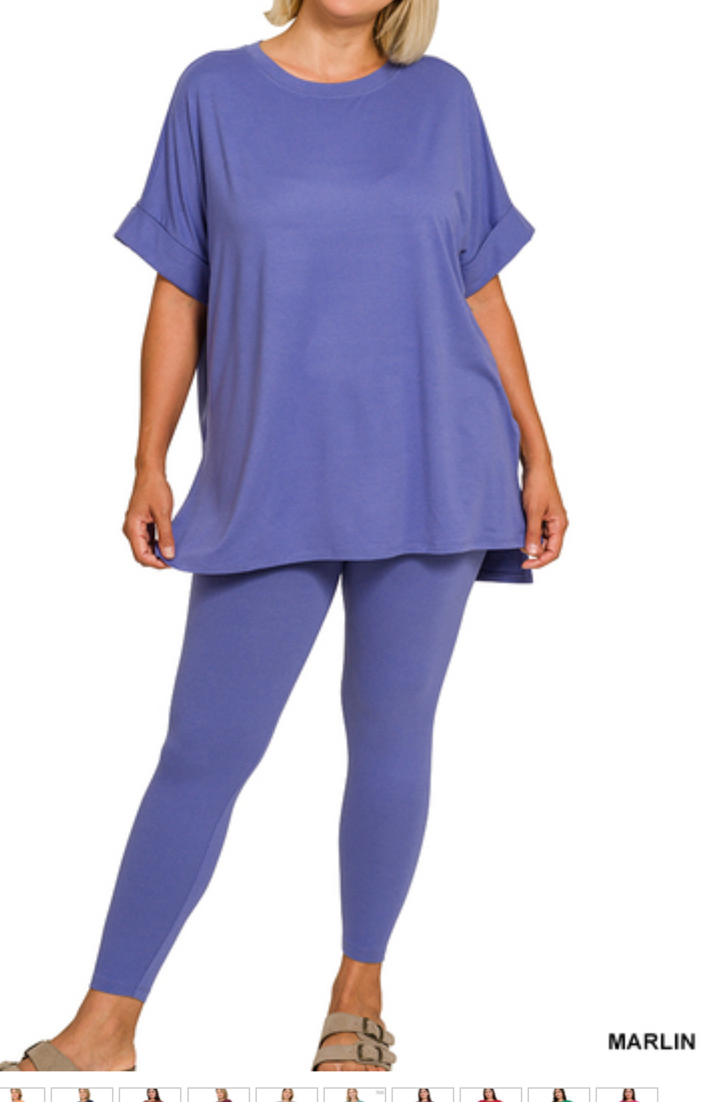 BRUSHED DTY MICROFIBER LOUNGEWEAR SET - REGULAR AND PLUS SIZE