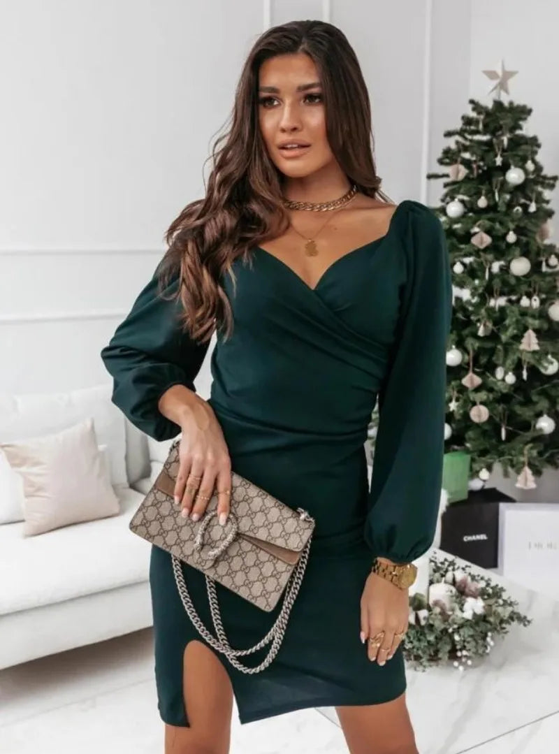 Women's Clothing  Autumn and Winter New Fashion Commuter V-neck