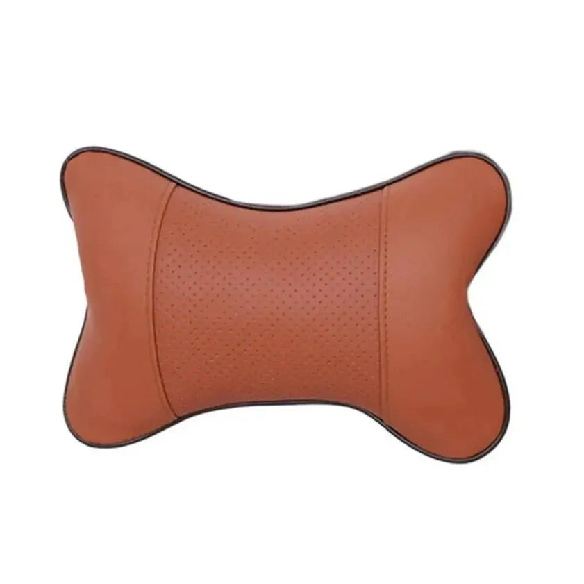 Car Neck Pillow – PU Leather Headrest Cushion for Comfort